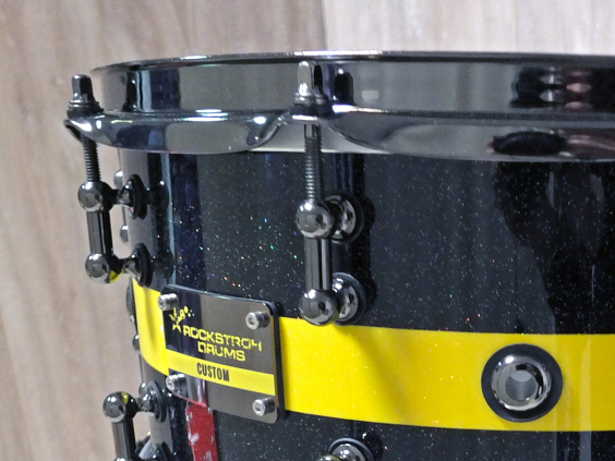 Schwarz Gelb Acryl Custom Snare Detail 03