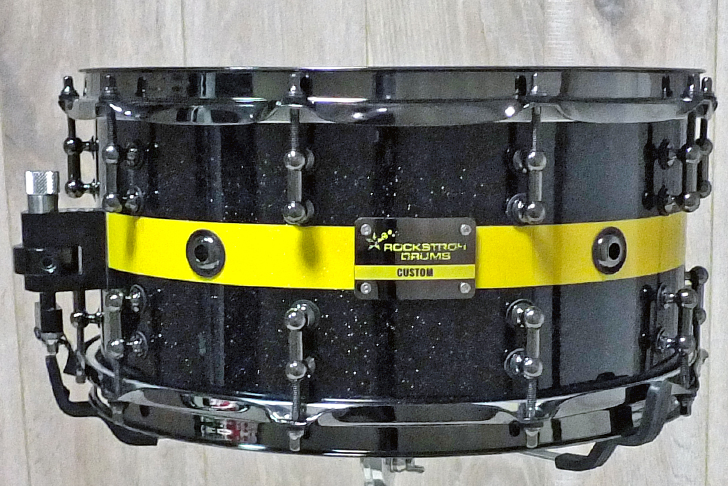 Schwarz Gelb Acryl Custom Snare lg